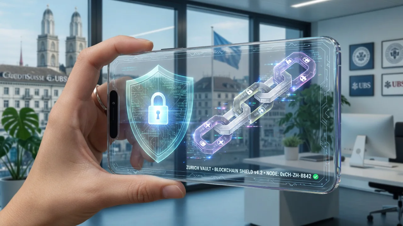 Sichere Online-Transaktion mit Blockchain-Bestätigung