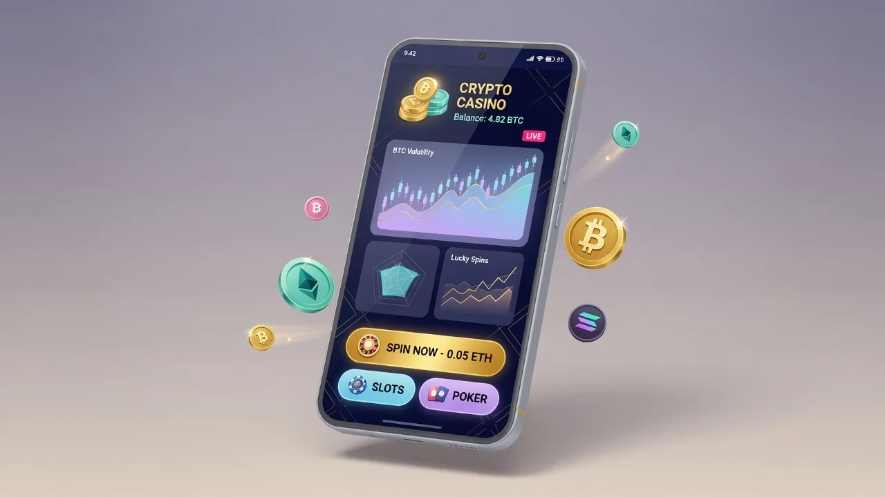 App-Interface auf modernem Smartphone-Display